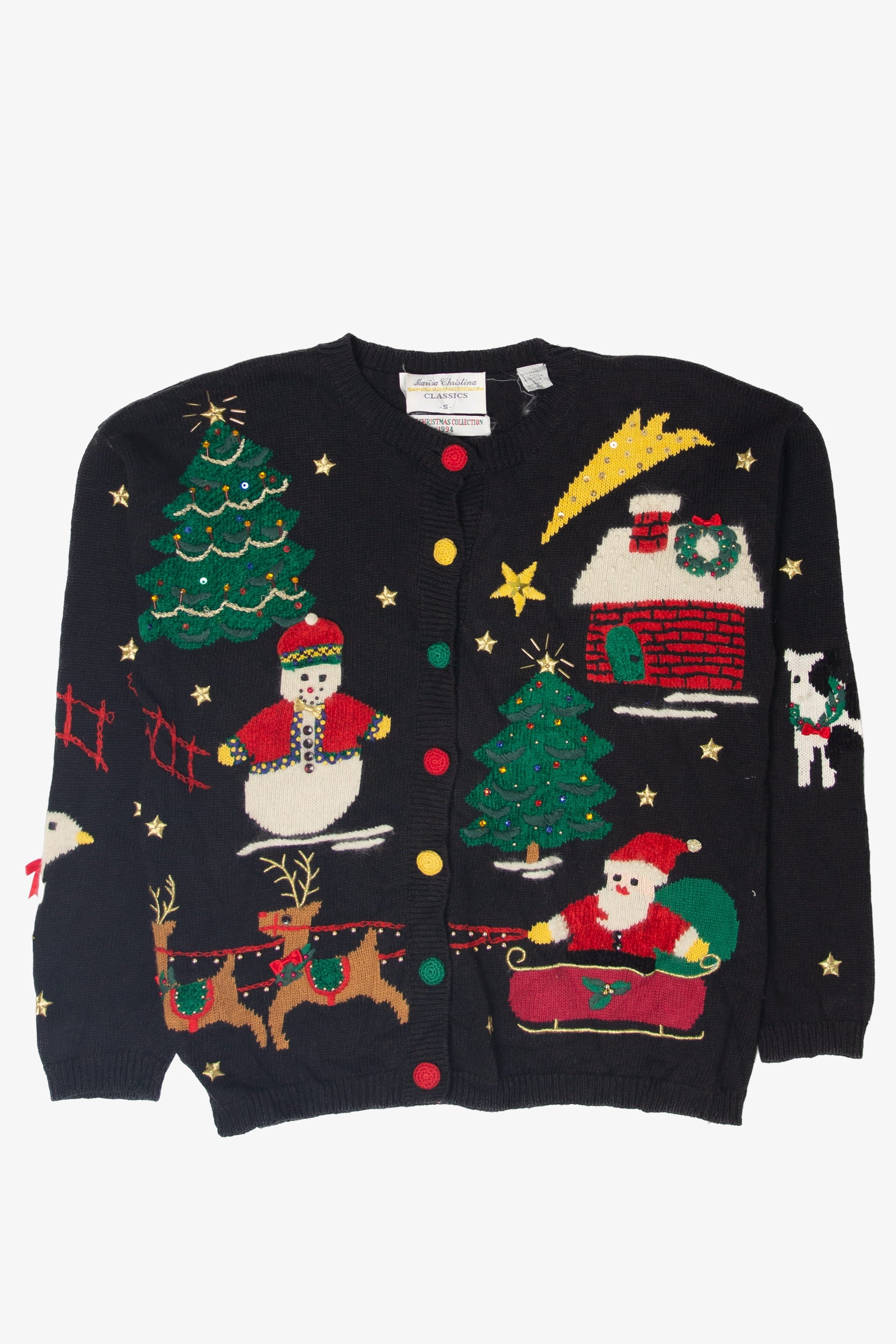 Vintage Marisa Christina Ugly Christmas Cardigans (1990s)