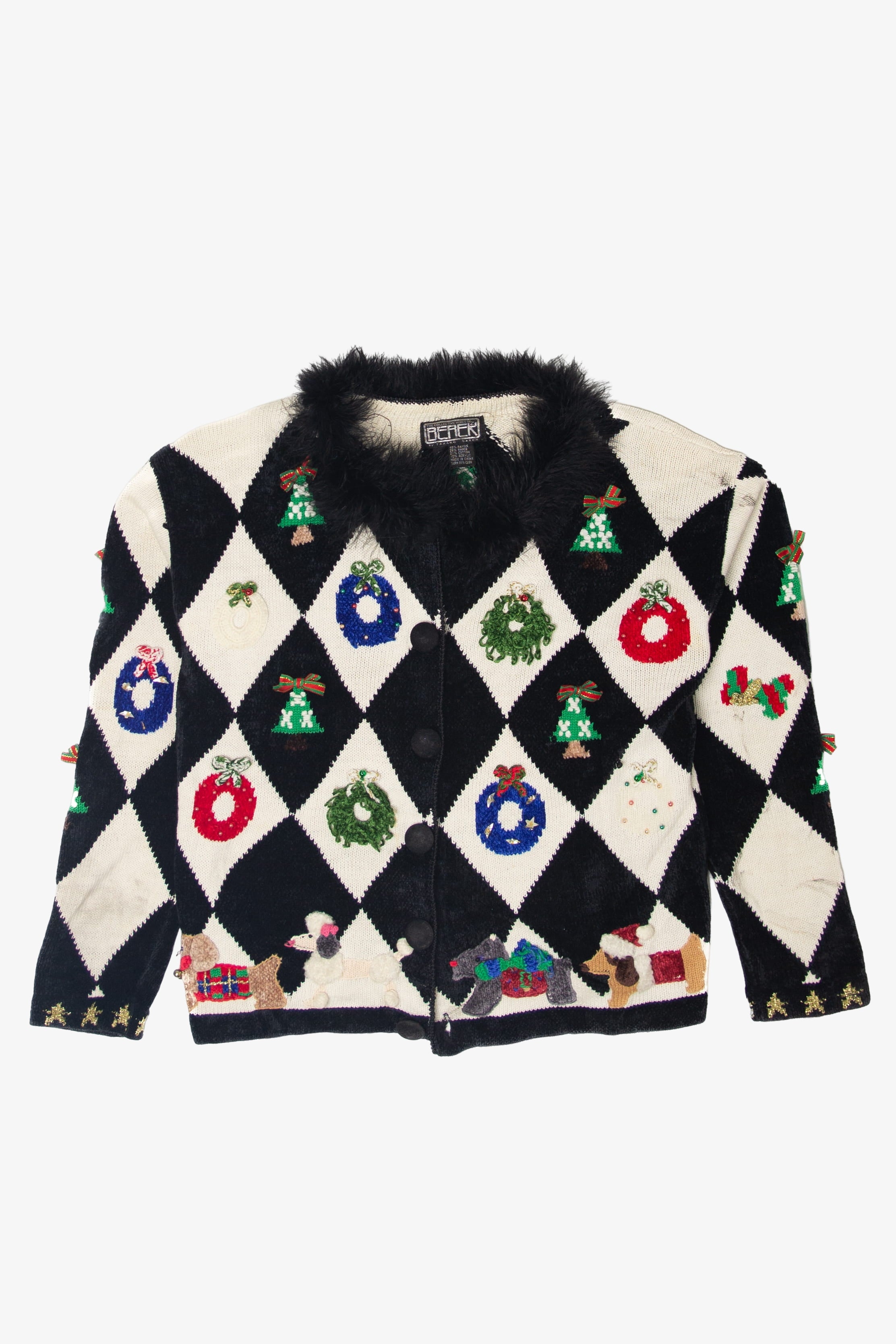 Berer Little Dogs Ugly Christmas Cardigan