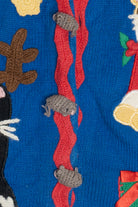 Christmas Cats With Knit Mice Buttons Ugly Christmas Vest