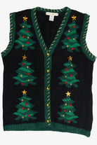 Preswick & Moore Ugly Christmas Trees Knit Vest