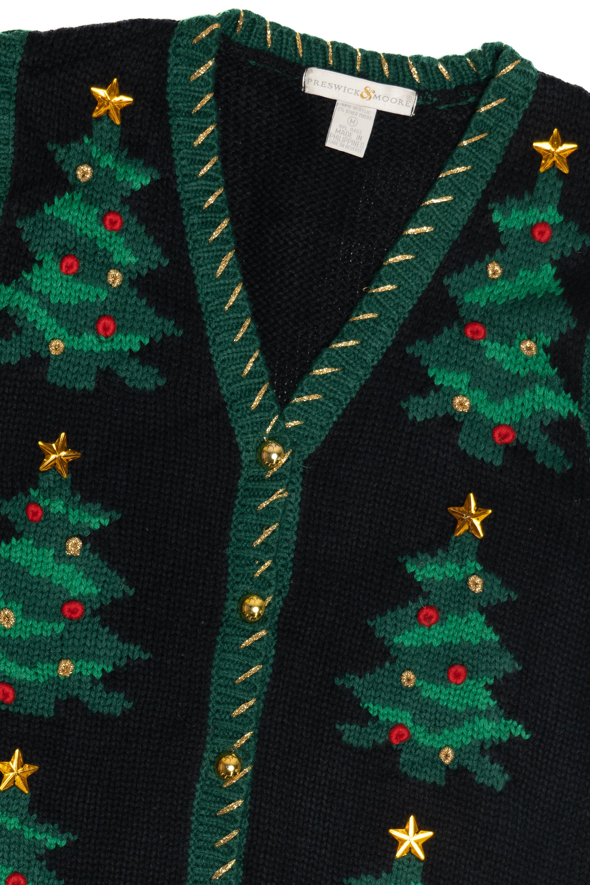 Preswick & Moore Ugly Christmas Trees Knit Vest