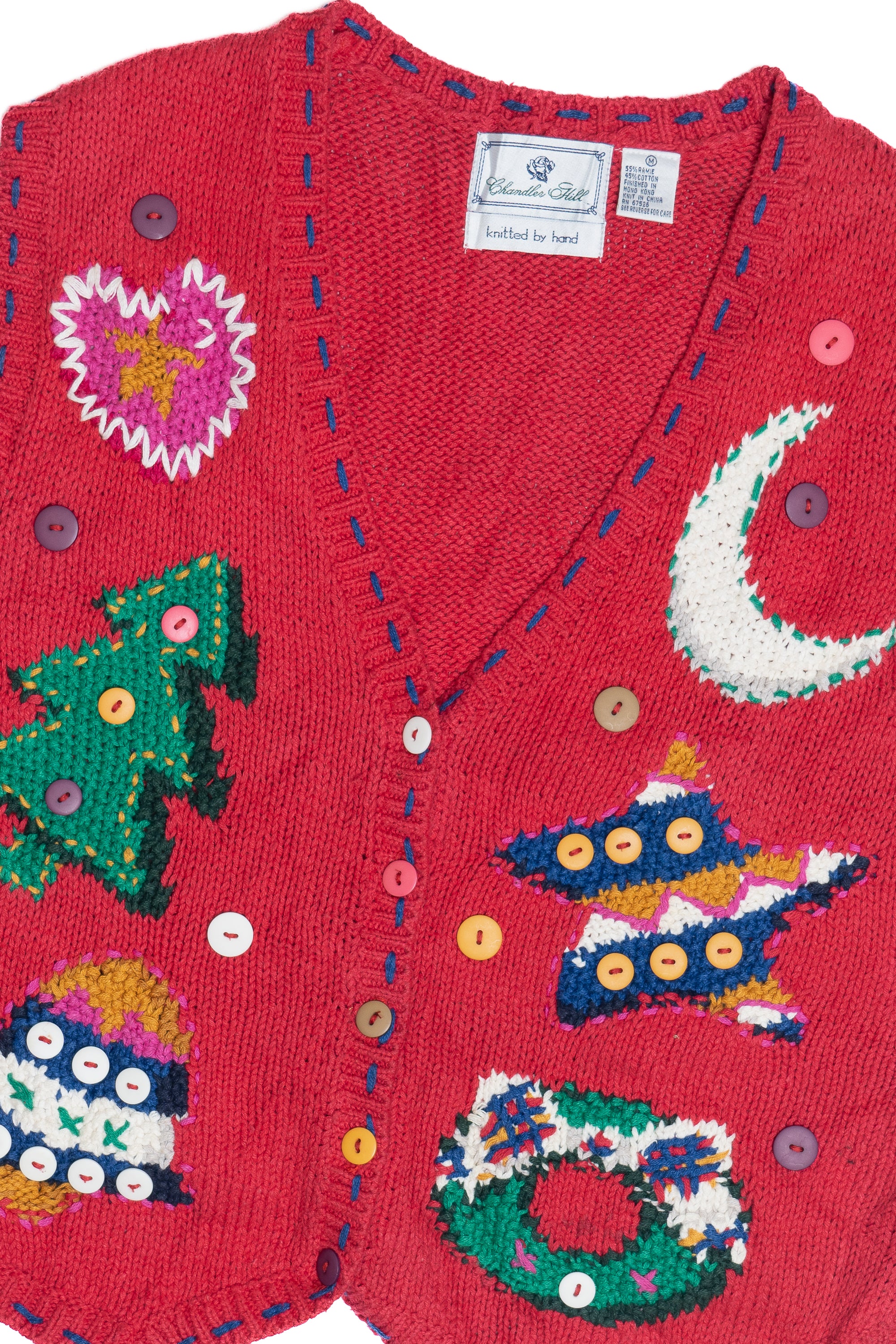 Vintage Hand Knit Chandler Hill Ugly Christmas Vest