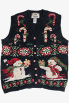 Tiara International Snowmen & Candy Canes Ugly Christmas Vest