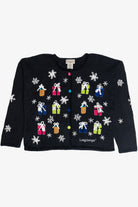 Vintage Longaberger Baskets Ugly Christmas Cardigan (2000s)
