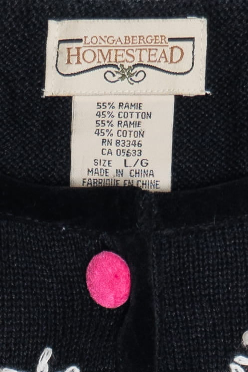 Vintage Longaberger Baskets Ugly Christmas Cardigan (2000s)