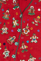 Michael Simon Gingerbread Hand Embroidered Ugly Christmas Vest