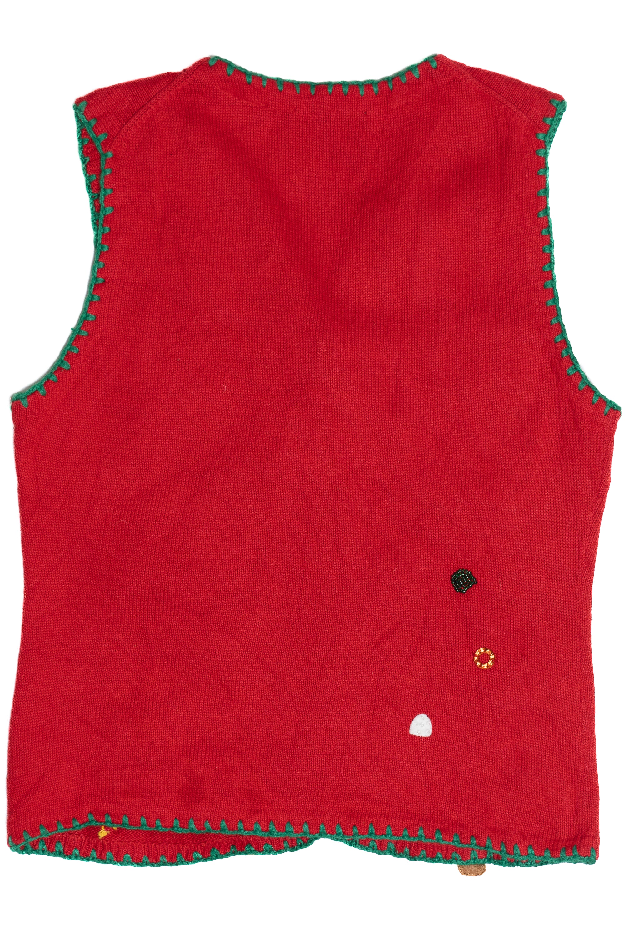 Michael Simon Gingerbread Hand Embroidered Ugly Christmas Vest