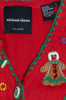Michael Simon Gingerbread Hand Embroidered Ugly Christmas Vest