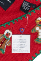 Michael Simon Gingerbread Hand Embroidered Ugly Christmas Vest