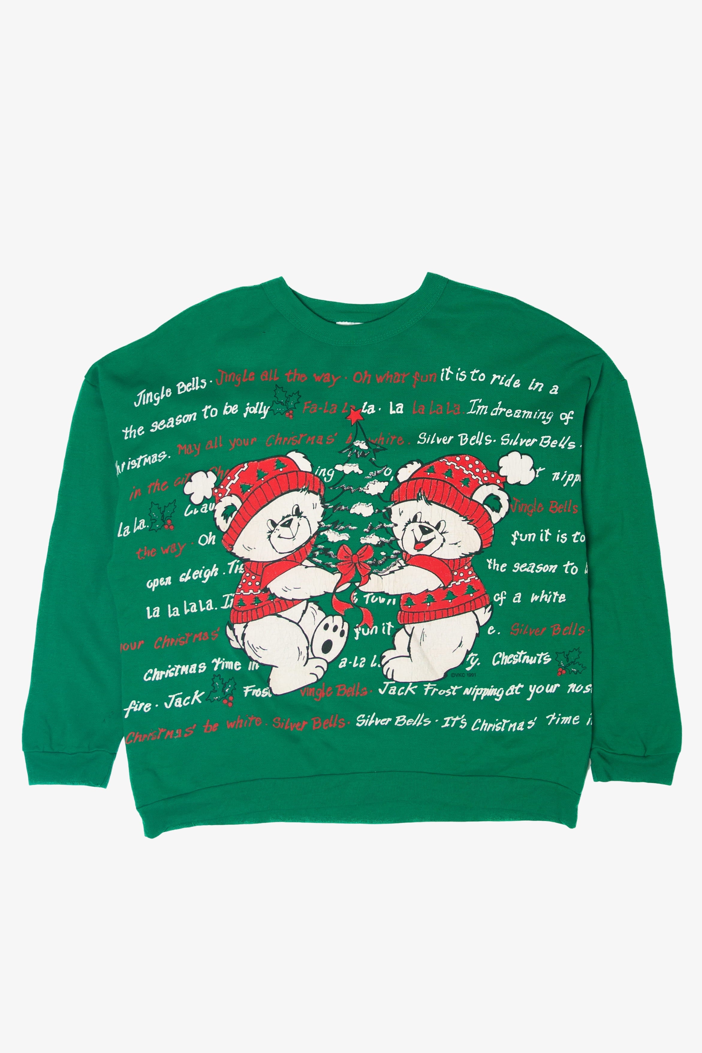Vintage Bears Front/Back Ugly Christmas Sweatshirts (1990s)
