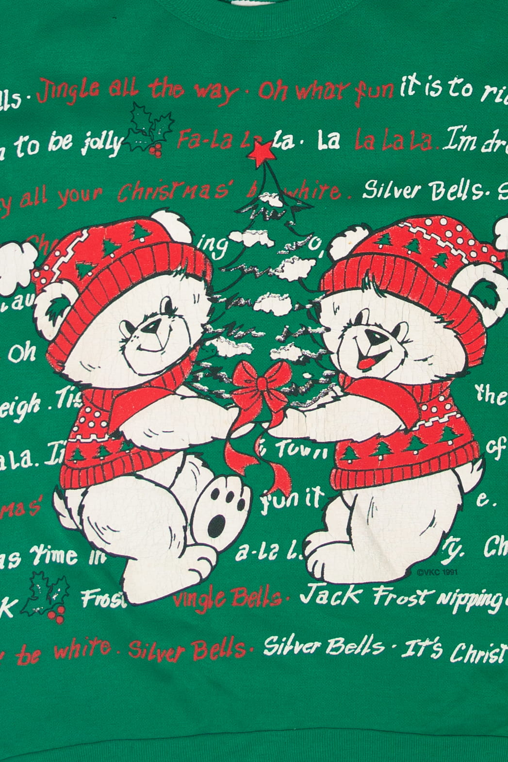 Vintage Bears Front/Back Ugly Christmas Sweatshirts (1990s)
