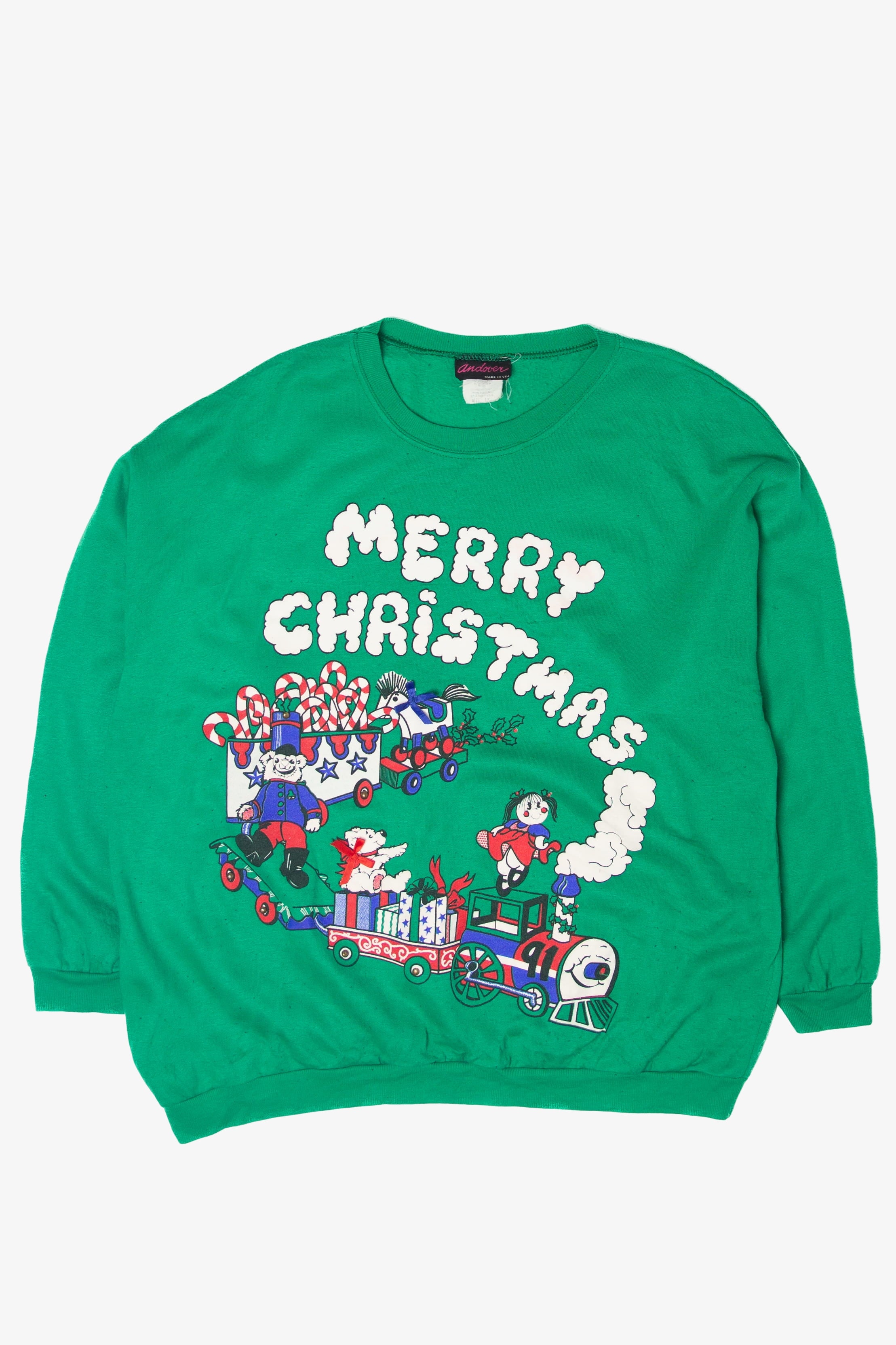 Vintage Toys Train Ugly Christmas Sweatshirts (1980s)
