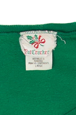 Vintage Santa Flying Over Ugly Christmas Sweatshirts (1980s)