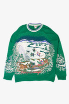 Vintage Sleigh Riders And Ice Skaters Ugly Christmas Sweatshirts (1980s)