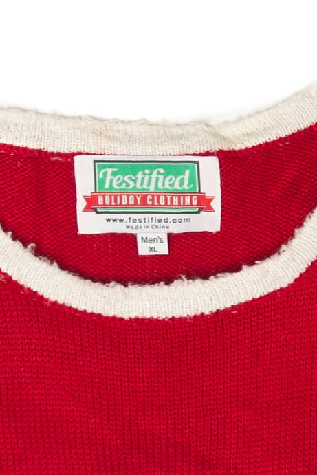 Light Up Fireplace Ugly Christmas Sweater (2010s)