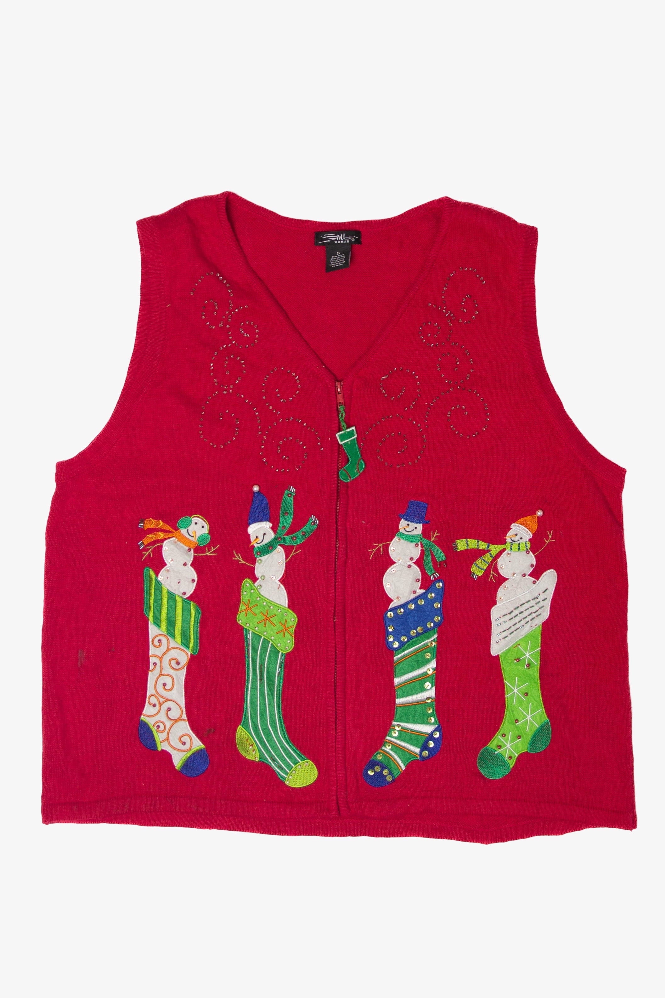 SML Stockings Ugly Christmas Vest 