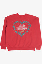 Vintage "Merry Christmas Y'all" Heart Wreath Sweatshirt (1990s)