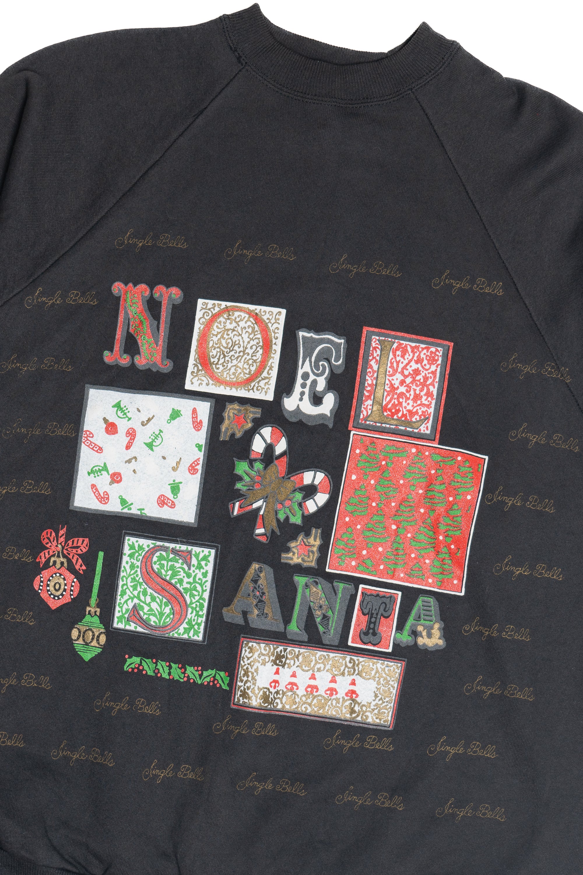Vintage Christmas Words Collage Sweatshirt (1990s)