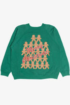 Vintage "Merry Christmas" Gingerbread Cookies Sweatshirt (1990s)