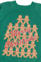 Vintage "Merry Christmas" Gingerbread Cookies Sweatshirt (1990s)