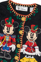 Vintage Mickey & Minnie Mouse RARE Michael Simon Disney Exclusive Christmas Cardigan (1990s)