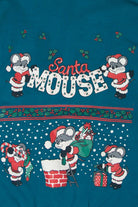Vintage Santa Mouse Ugly Christmas Sweater (1990s)