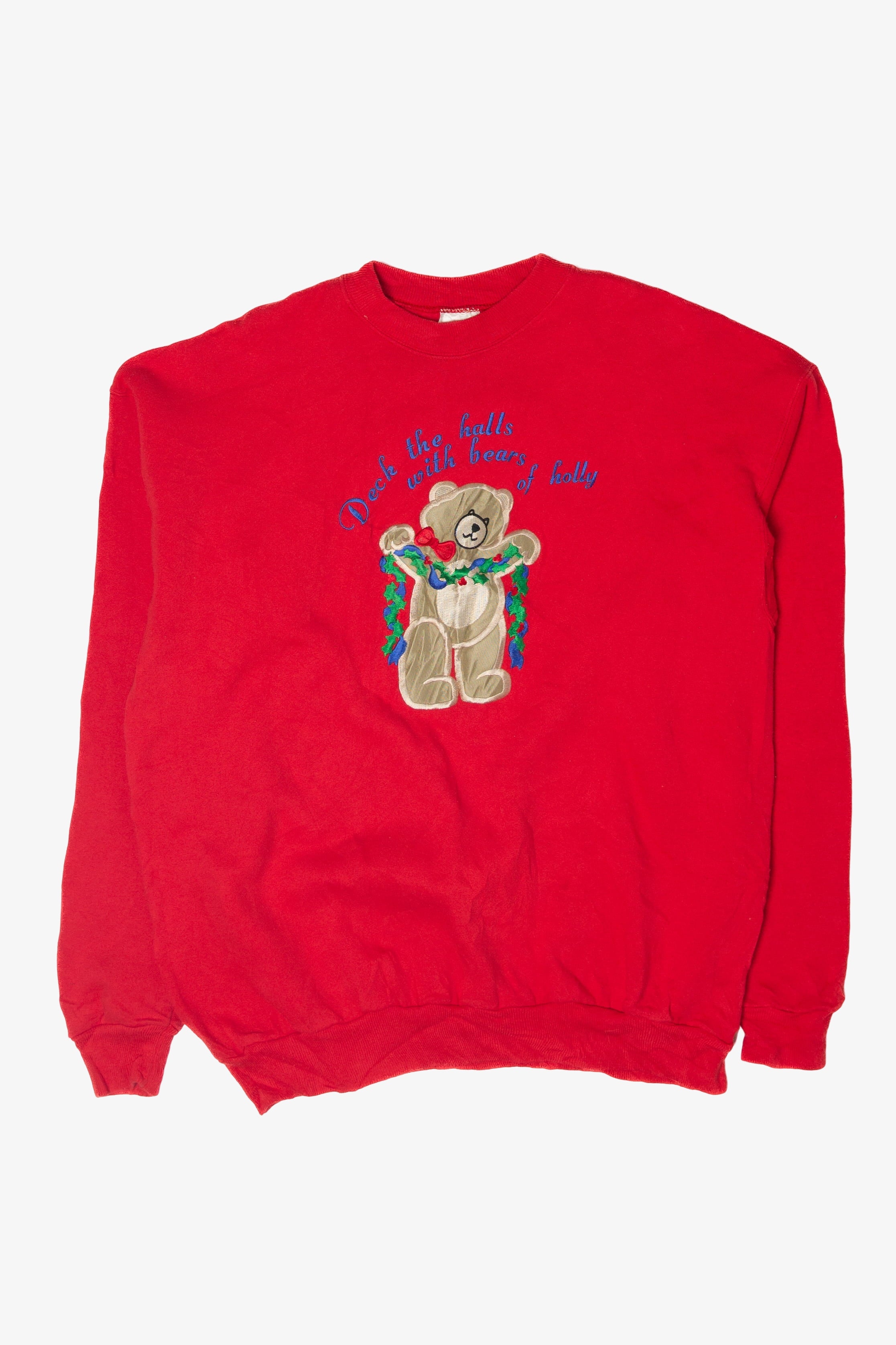 Vintage Deck The Halls With Bears Of Holly Ugly Christmas Sweater (1990s)
