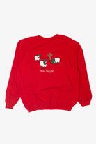 Vintage Fleece Navidad Ugly Christmas Sweater (1990s)