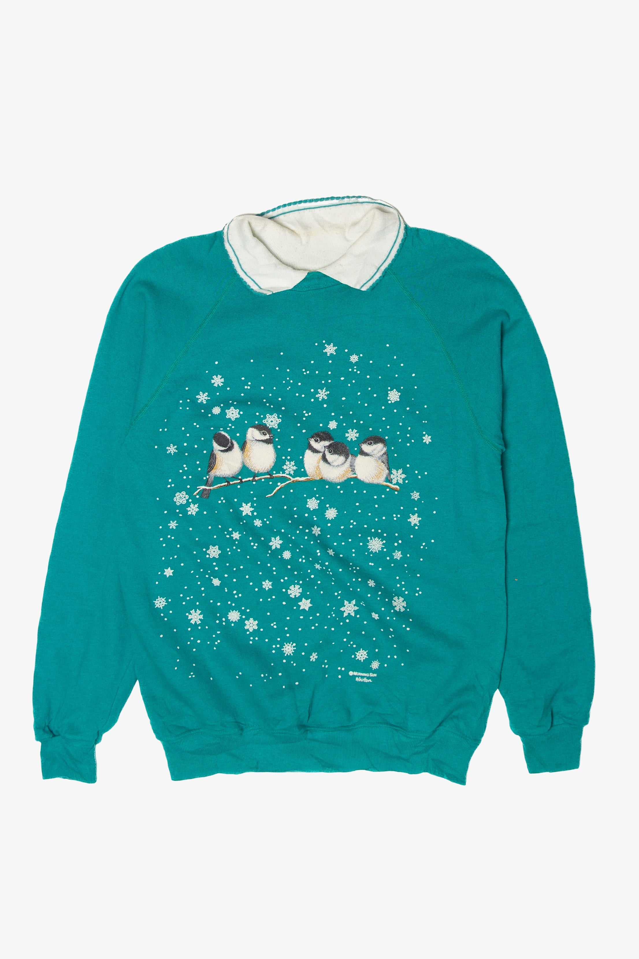 Vintage Birds In Snow Ugly Christmas Sweater (1990s)