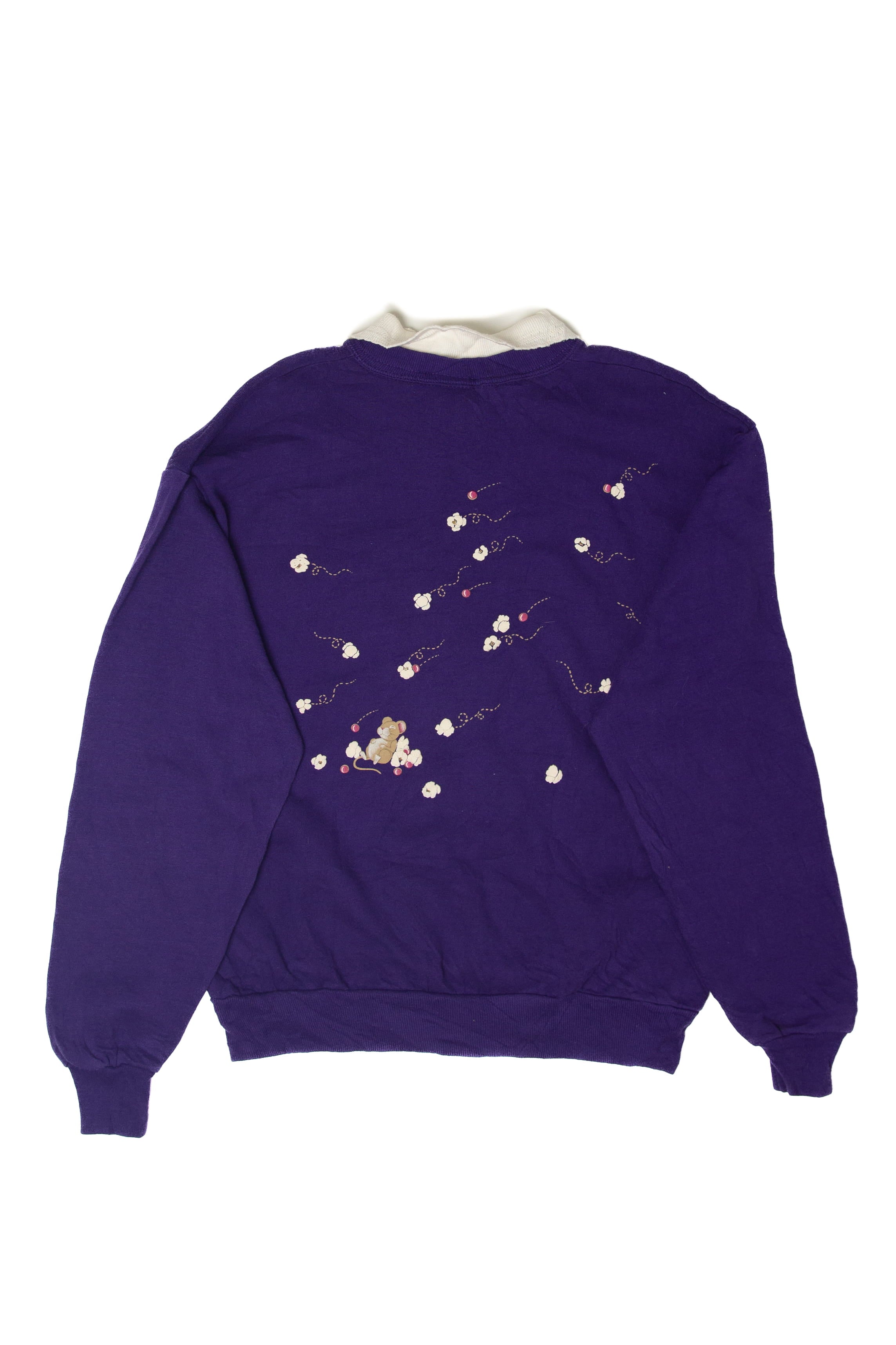 Vintage Holiday Mice Ugly Christmas Sweater (1990s)