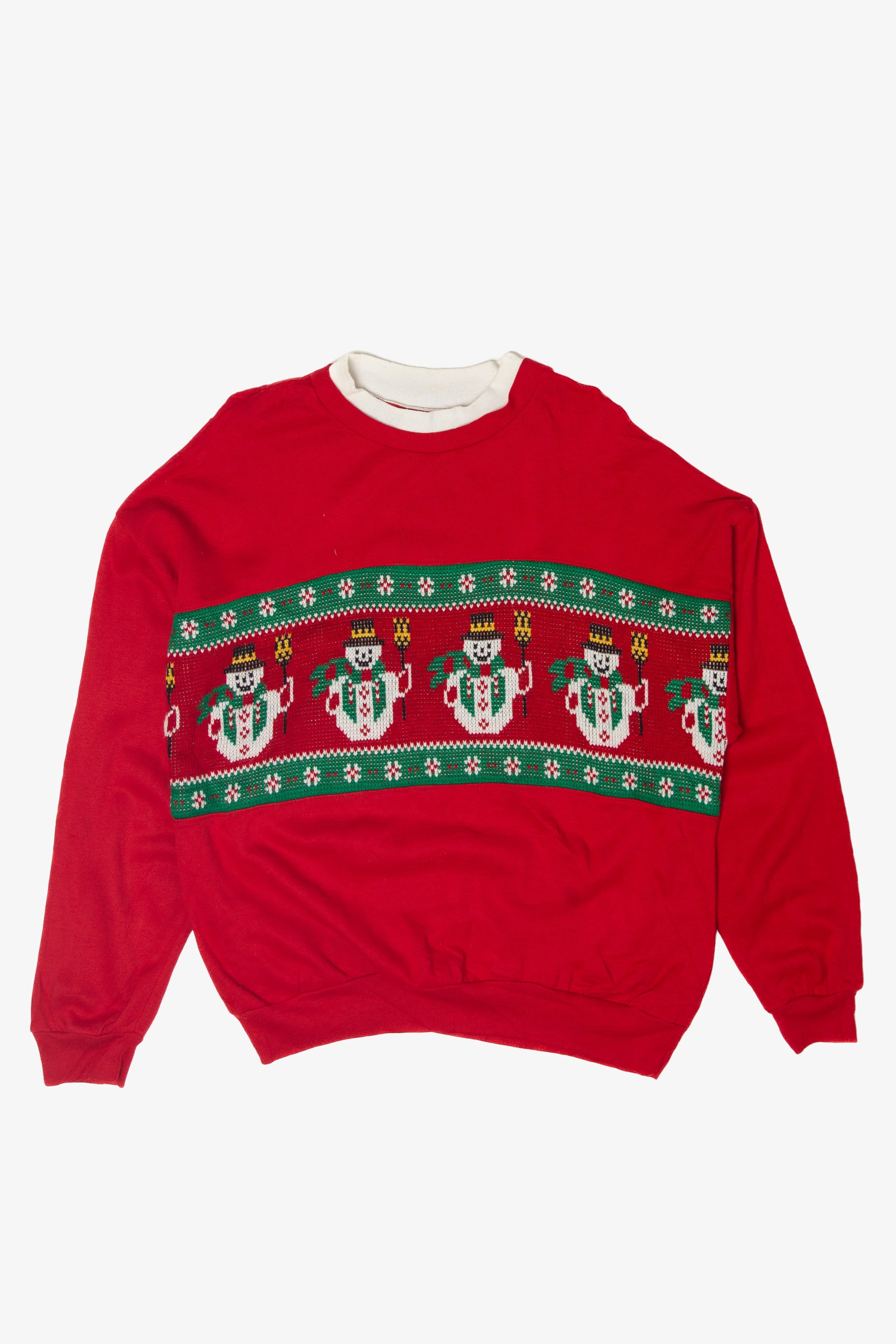Vintage Snowmen Ugly Christmas Sweater (1990s)