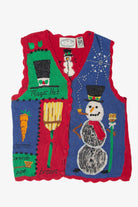Vintage Ugly Frosty The Snowman Ingredients Christmas Vest (1990s)