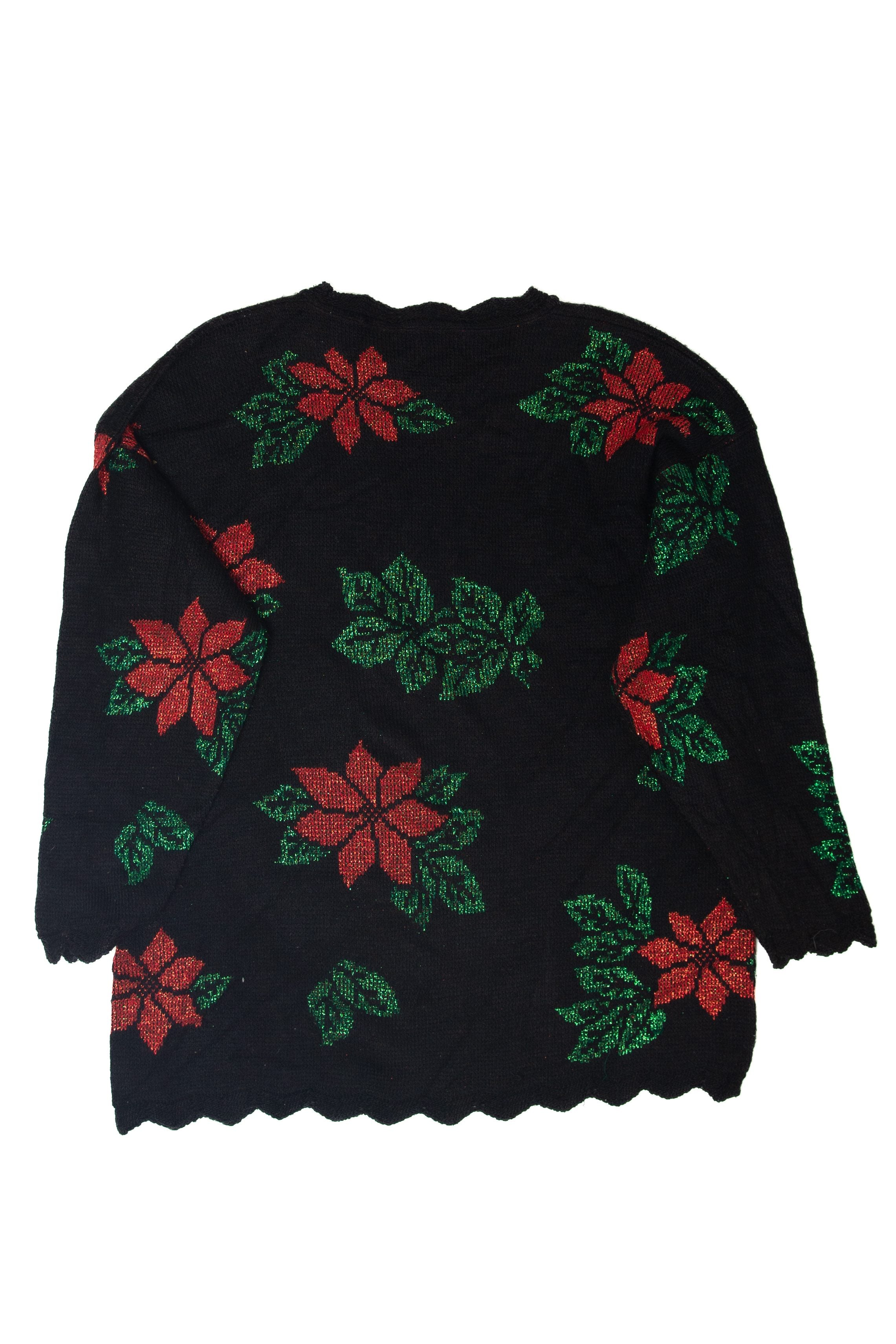 Vintage Poinsettias Ugly Christmas Pullovers (1980s)