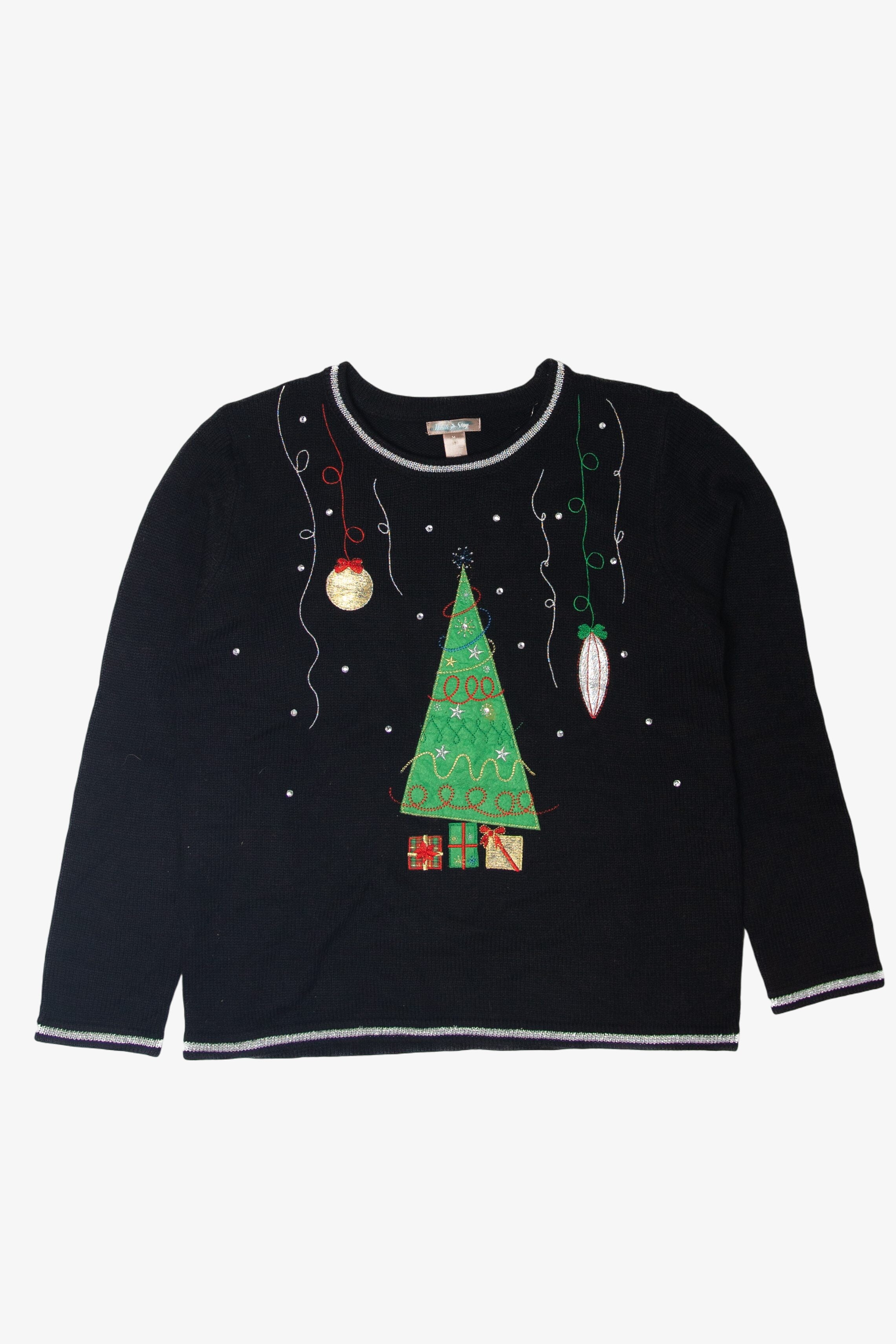 Vintage Christmas Tree Ugly Christmas Sweater (2010s)