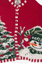 Vintage Tiara Snowman Ugly Christmas Cardigans (2000s)