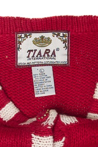 Vintage Tiara Snowman Ugly Christmas Cardigans (2000s)