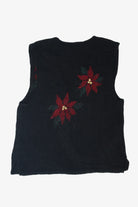 Vintage Poinsettias Ugly Christmas Vest (1990s)