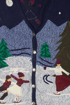 Vintage Ice Skating Ugly Christmas Vest (1990s)