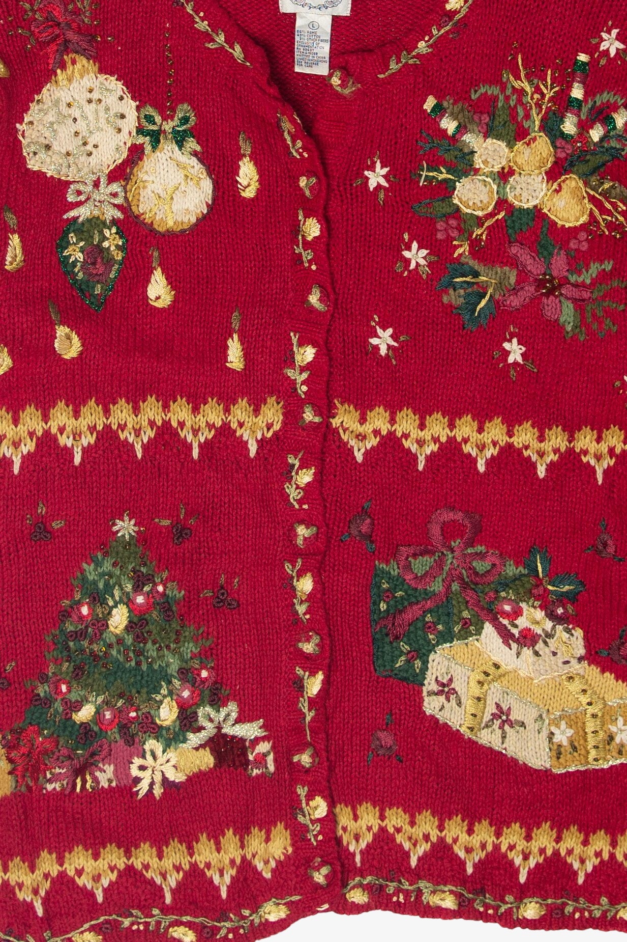 Vintage Stitches In Time Ugly Christmas Cardigans (1990s)
