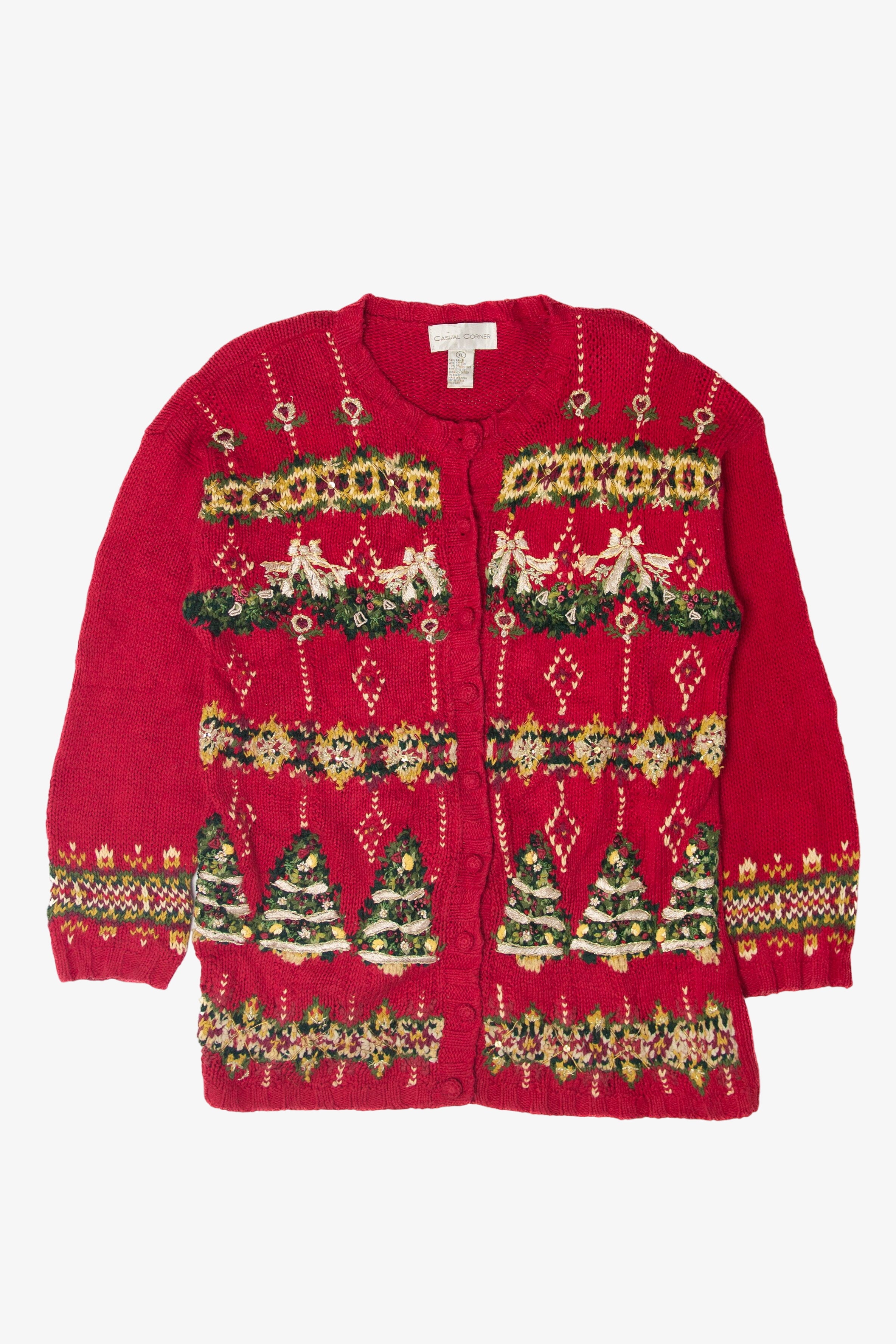 Vintage Casual Corner Ugly Christmas Cardigans (1990s)