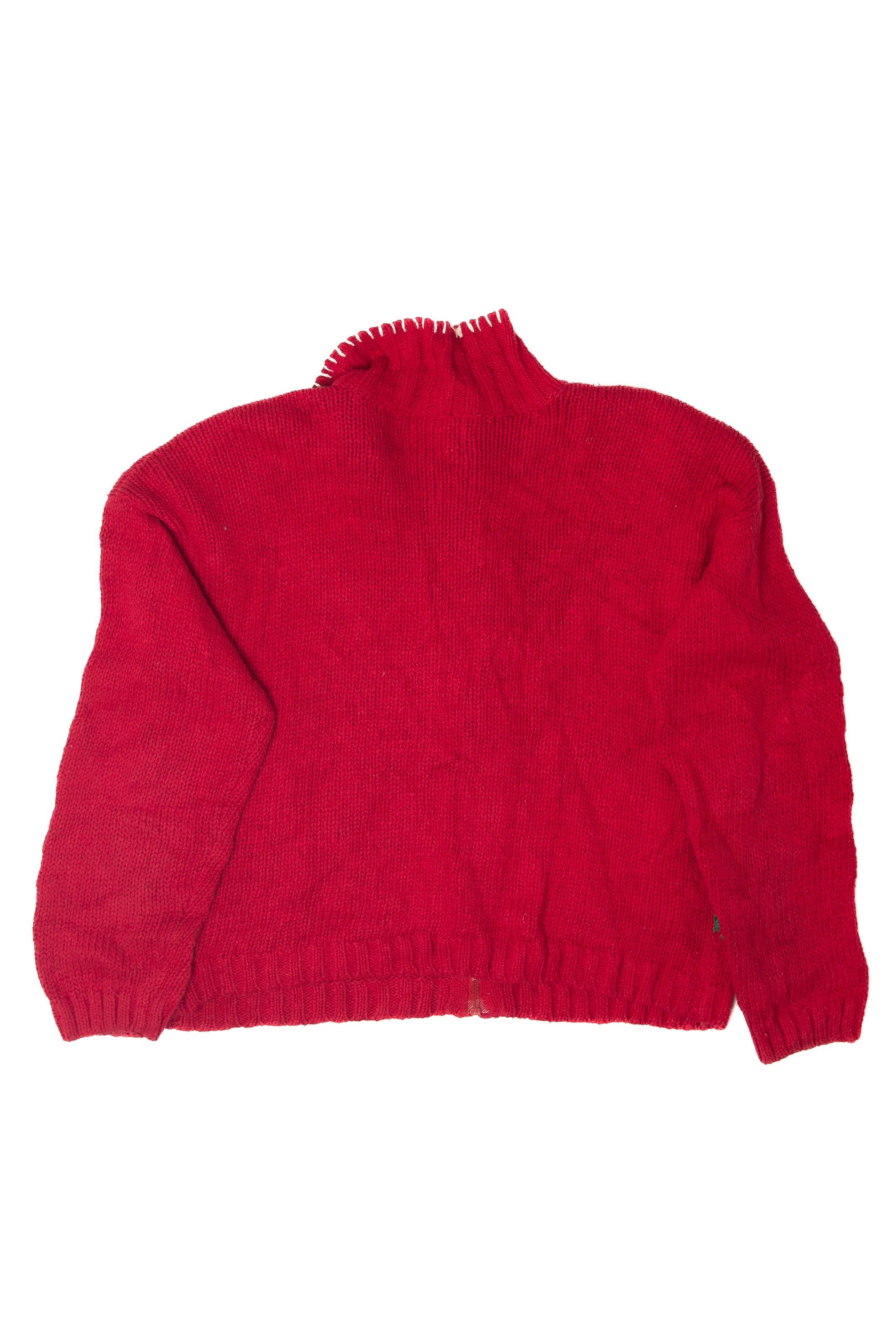 Vintage Snowmen Skiing Ugly Christmas Cardigans (1990s)