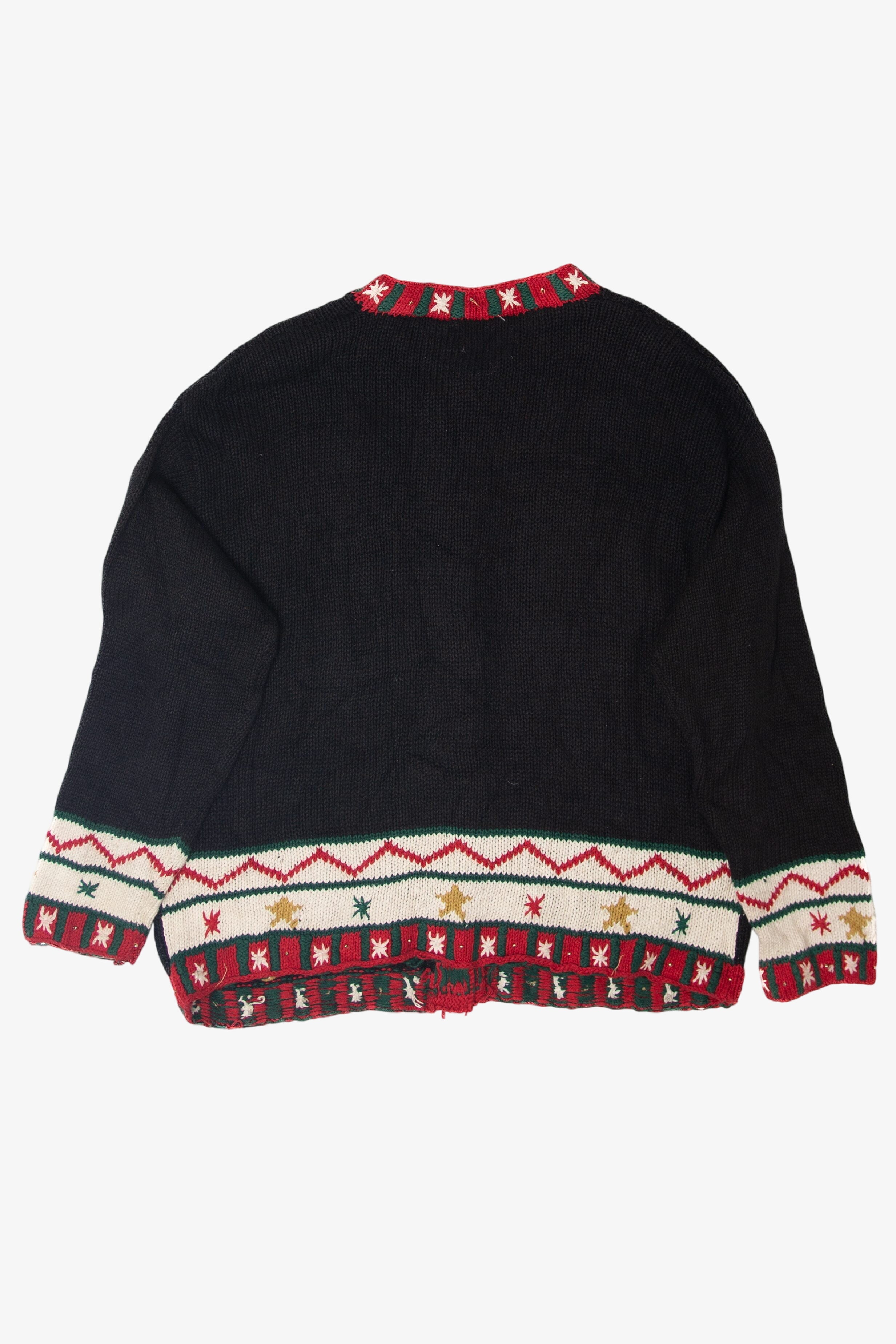 Vintage Hand Knit Ugly Christmas Cardigans (1990s)