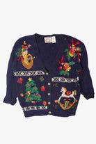 Vintage Hand Knit Erika Ugly Christmas Cardigans (1990s)