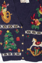 Vintage Hand Knit Erika Ugly Christmas Cardigans (1990s)