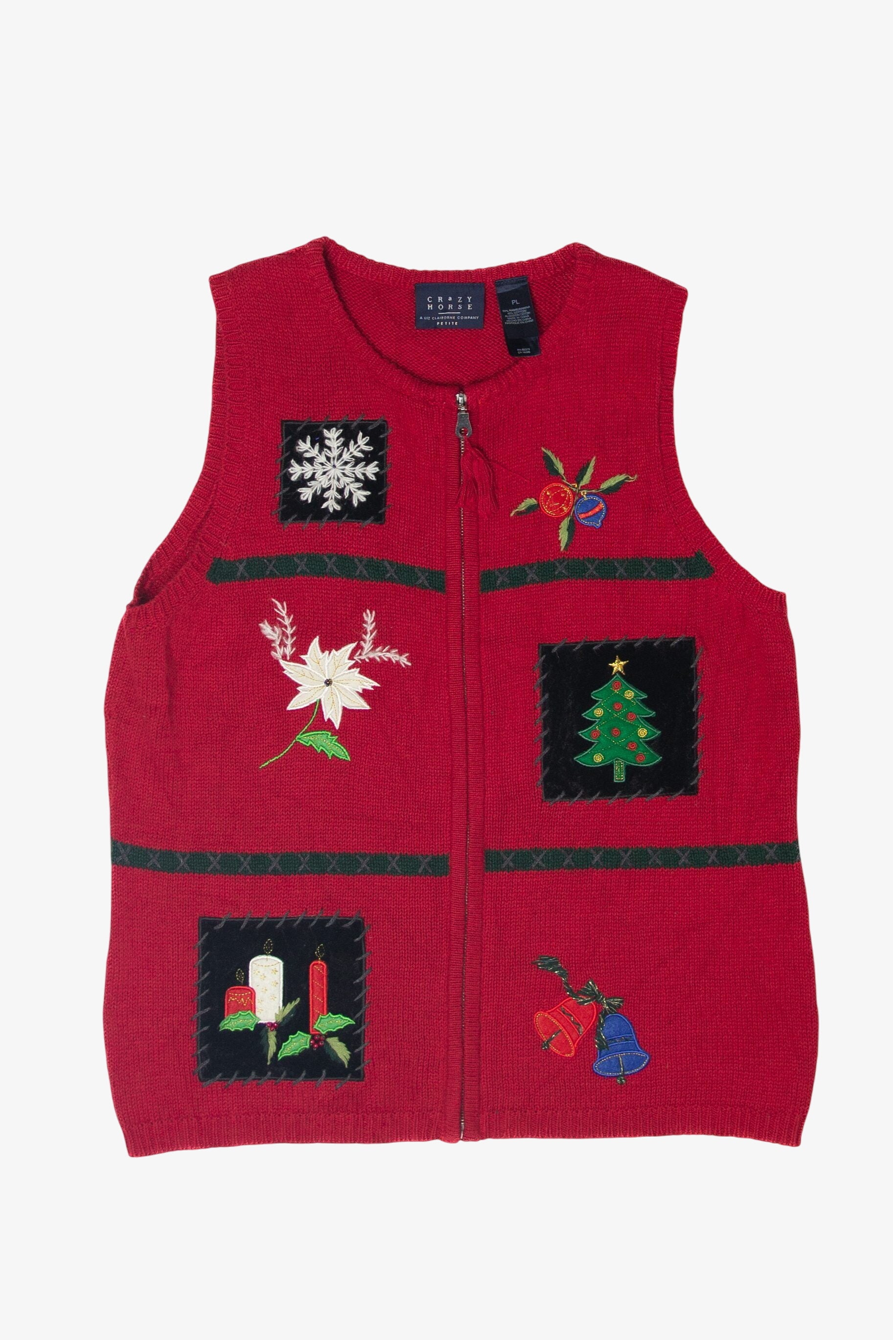 Vintage Crazy Horse Ugly Christmas Vest (1990s)