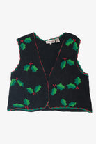 Vintage Holly Ugly Christmas Vest (1990s)