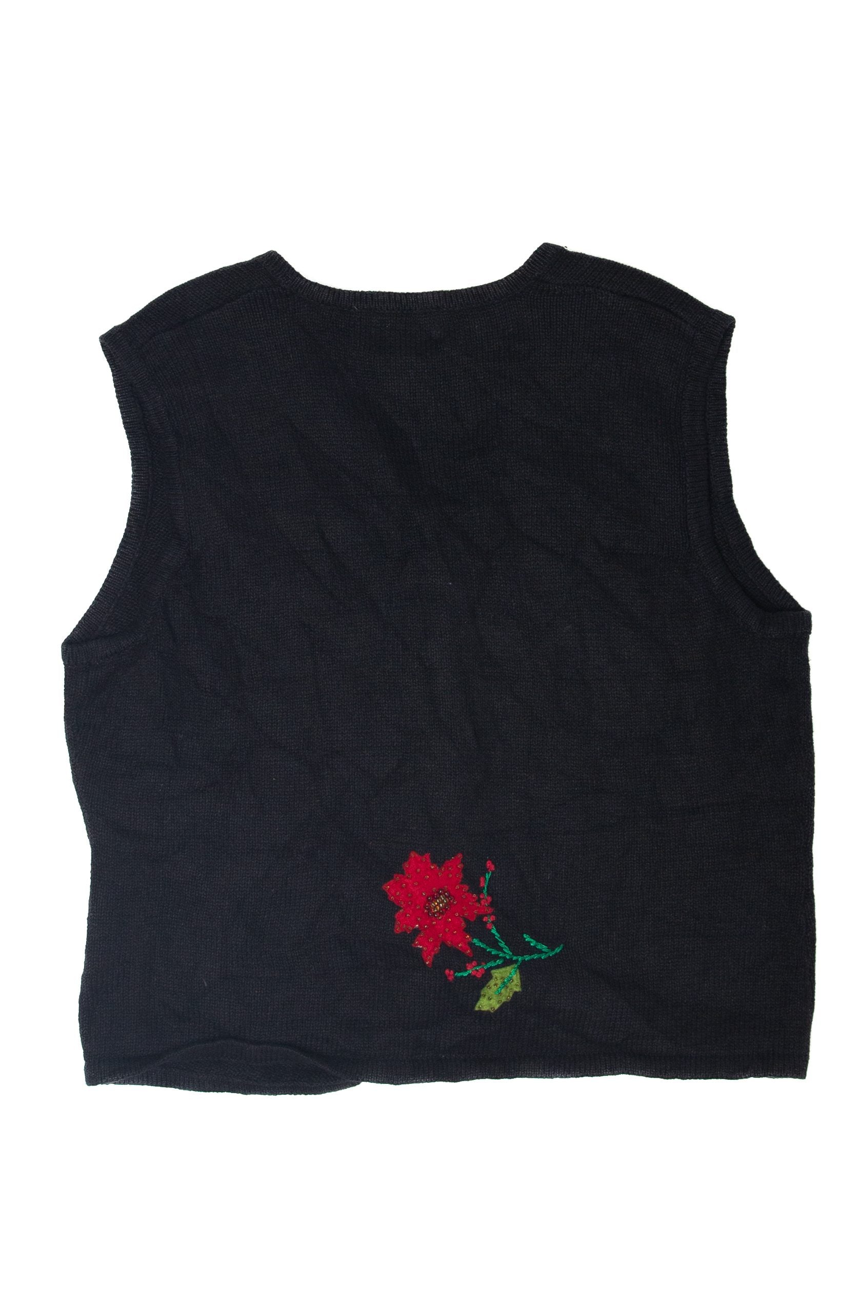 Vintage Studio Joy Flowers Ugly Christmas Vest (1990s)