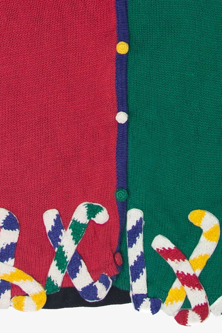 Vintage Color Block Ugly Christmas Vest (1990s)