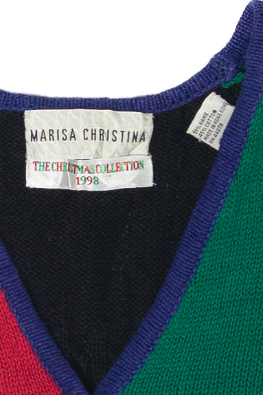 Vintage Color Block Ugly Christmas Vest (1990s)