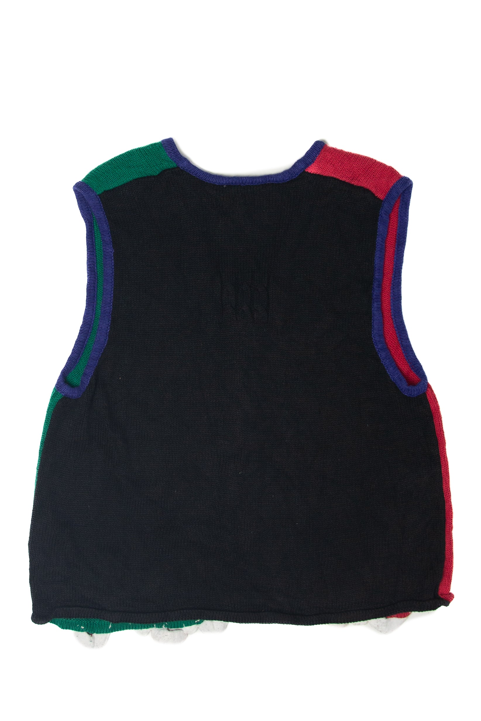 Vintage Color Block Ugly Christmas Vest (1990s)
